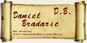 Daniel Bradarić vizit kartica